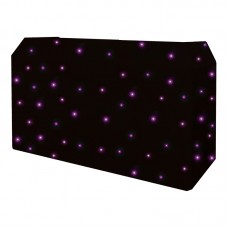 Equinox PRO DJ Booth Tri LED Starcloth System, Black Cloth